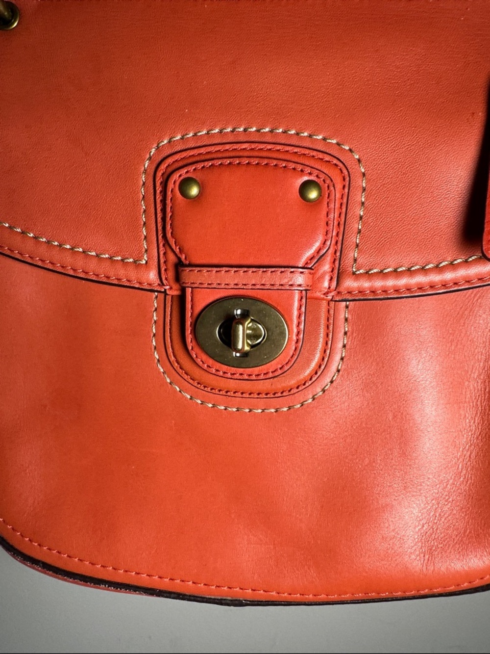 Coach Willis legacy y2k 70th AnniversaryClassic Orange Leather Crossbody Bag - Picture 6 of 16